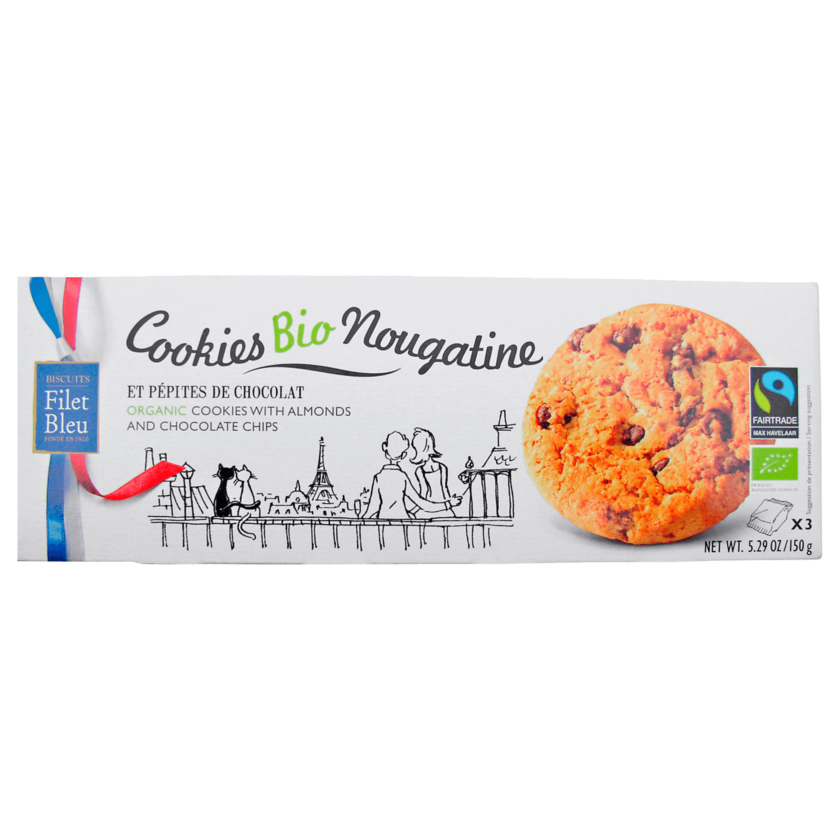 Filet Bleu Bio Cookies Nougatine 150g